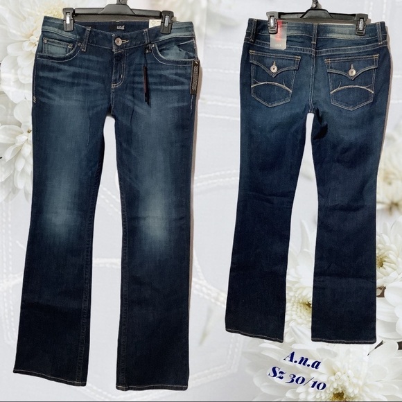A.n.a. NWT - Sz 30/10 - comfy boot cut jeans - Picture 3 of 4